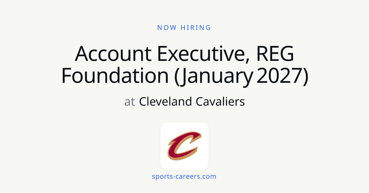 Account Executive, REG Foundation (January 2027)