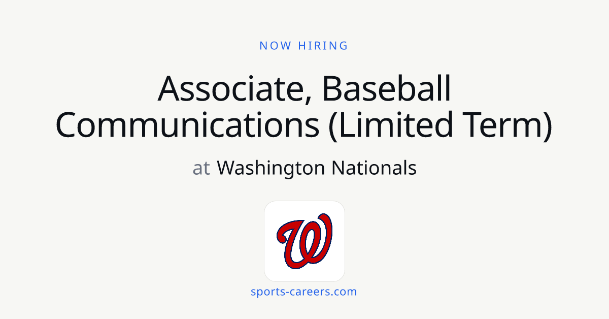 Associate, Baseball Communications (Limited Term)