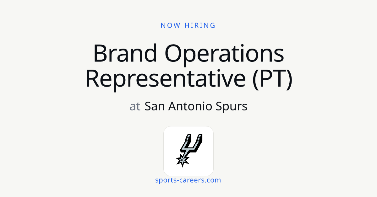 Brand Operations Representative (PT) - San Antonio Spurs