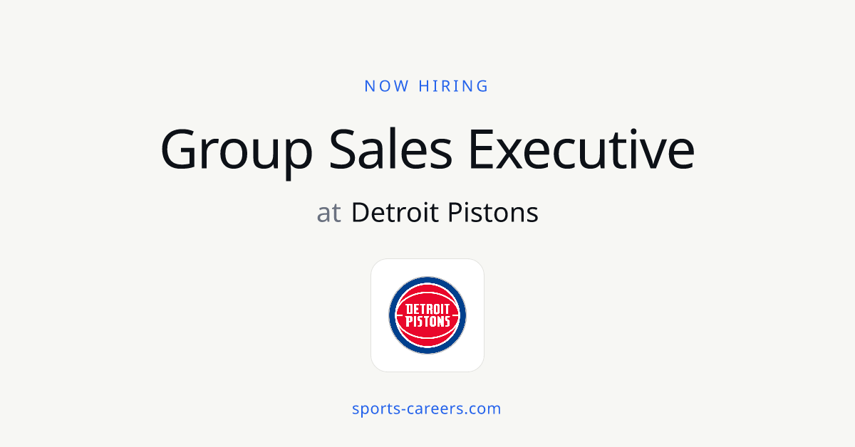 Group Sales Executive - Detroit Pistons | SportsCareers