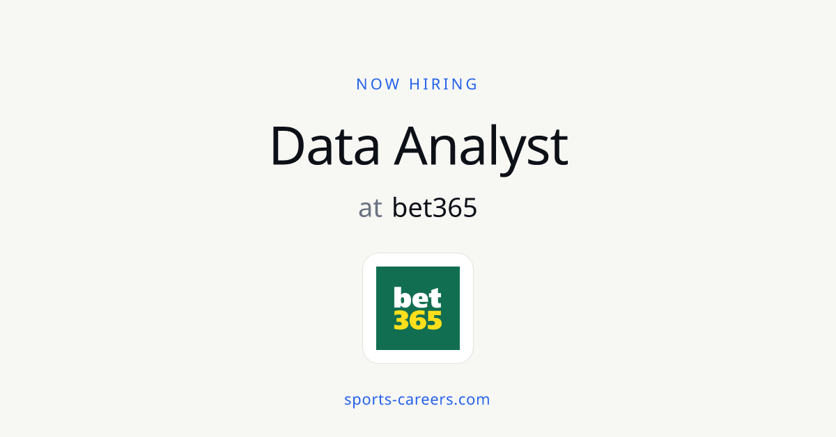 Data Analyst - bet365 | SportsCareers