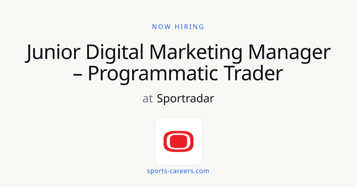 Junior Digital Marketing Manager – Programmatic Trader