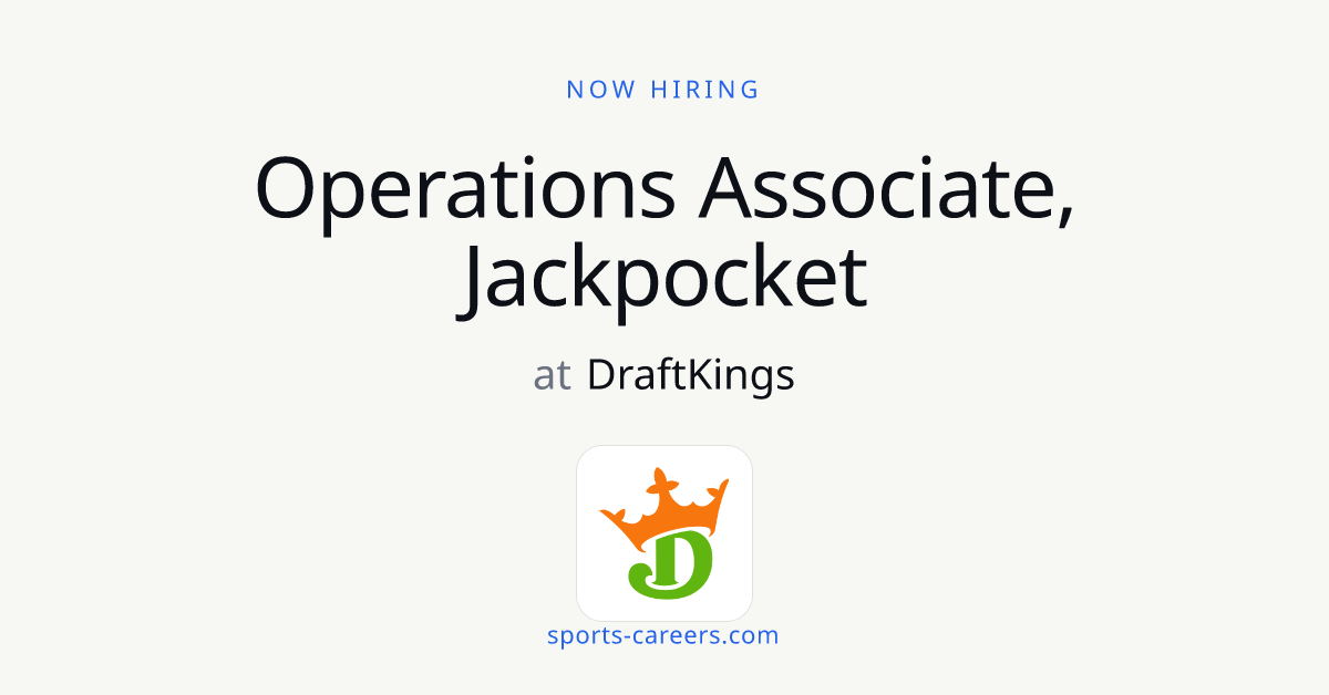 Operations Associate, Jackpocket - DraftKings