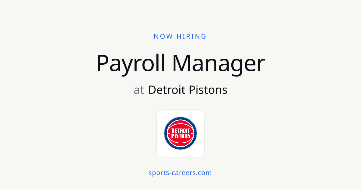 Payroll Manager - Detroit Pistons | SportsCareers