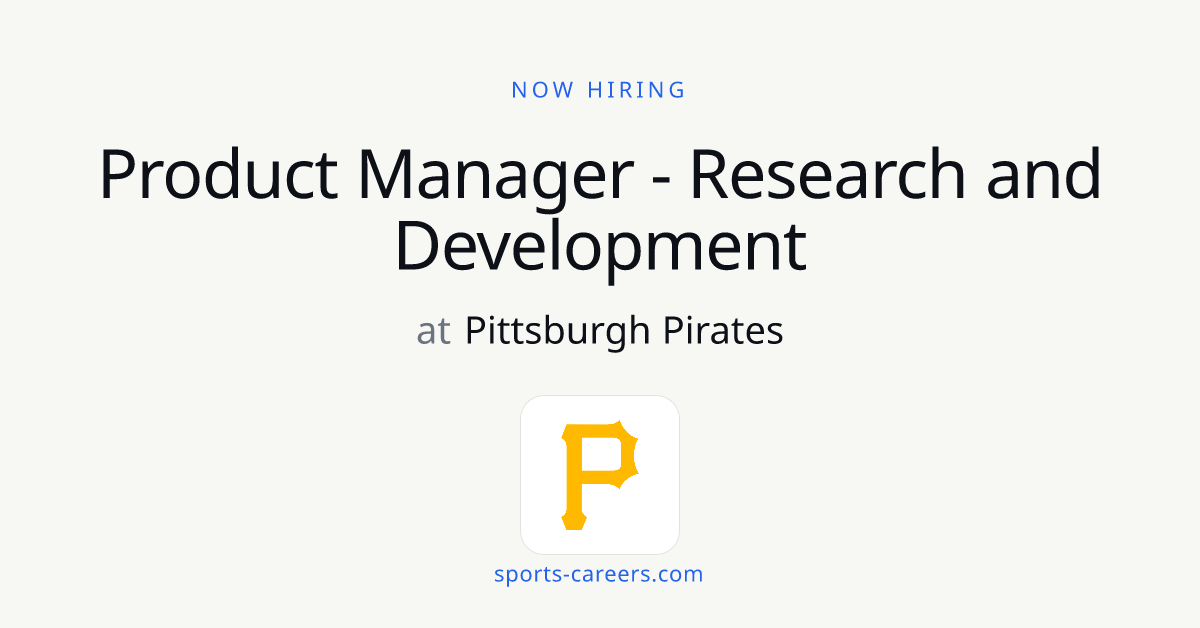 Product Manager - Research and Development - Pittsburgh